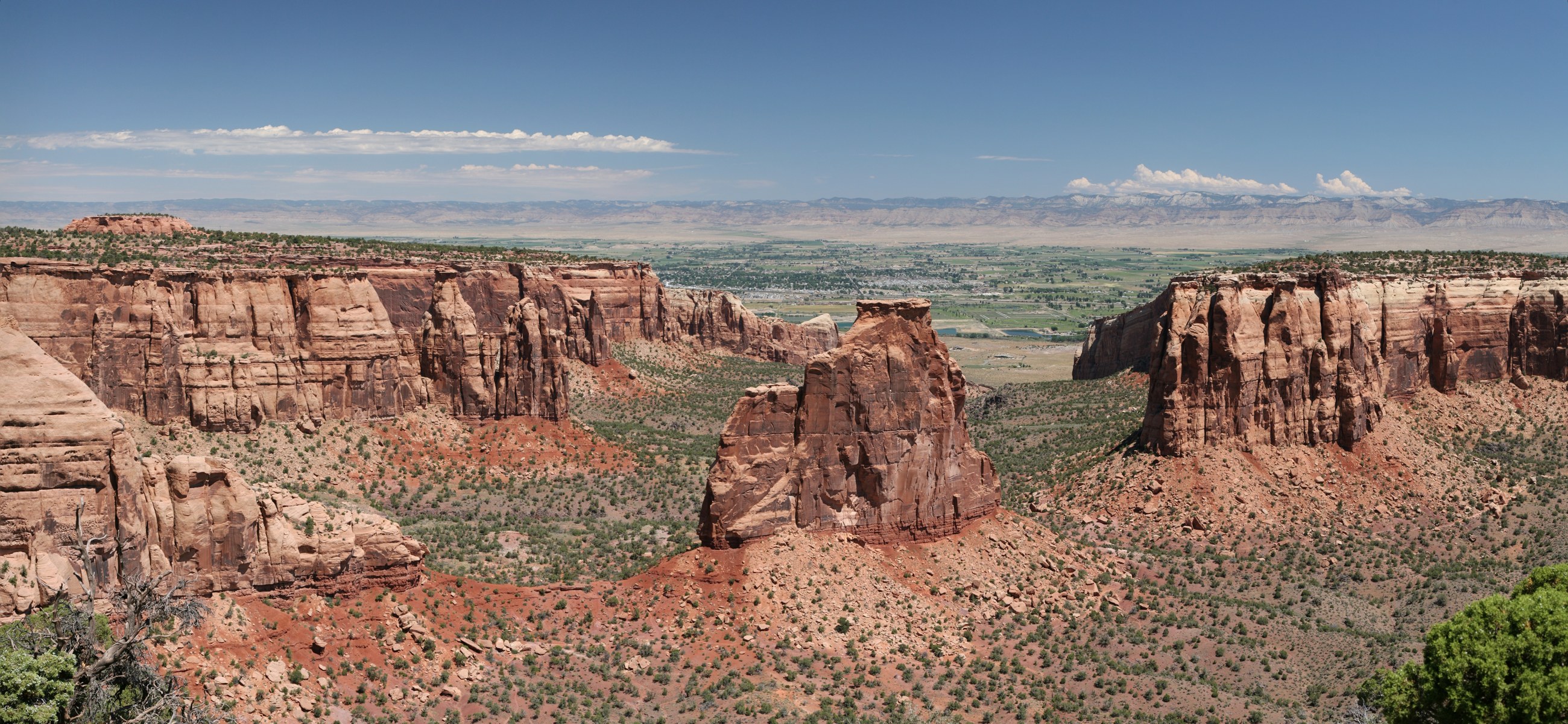 Independence Monument and Colorado National Monument canyons overlooking the Grand Valley